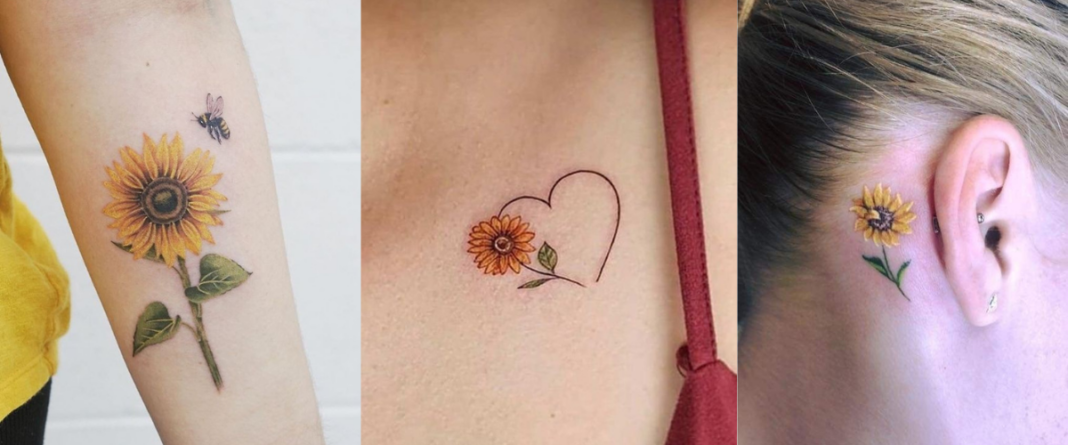 Sunflower tattoo designs