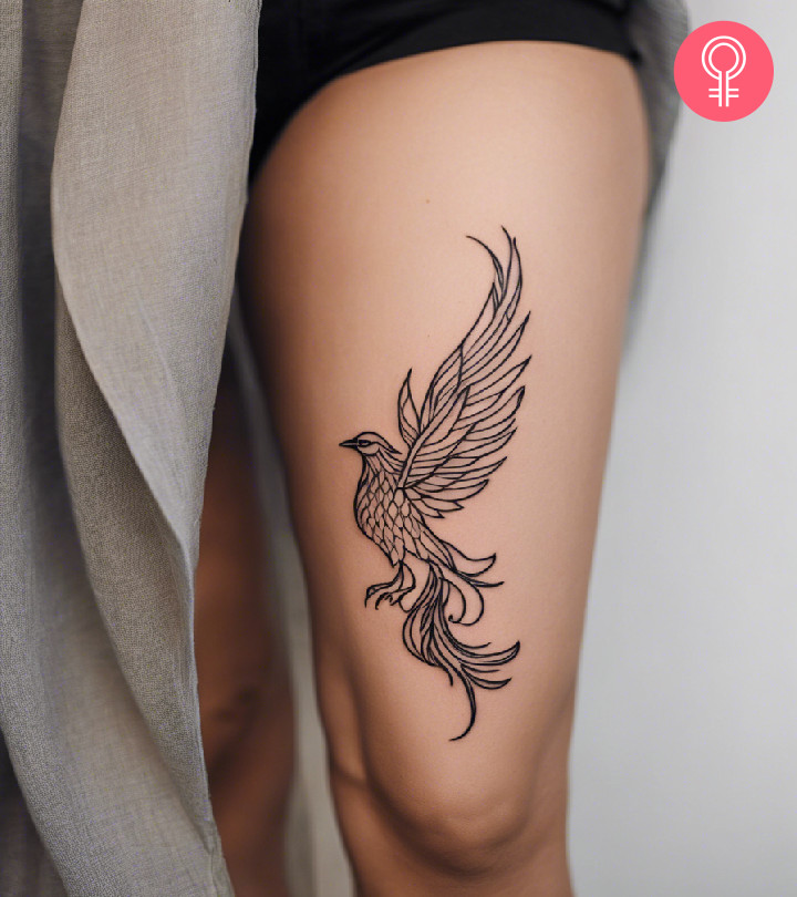 8 Unique Phoenix Thigh Tattoo Ideas And Designs